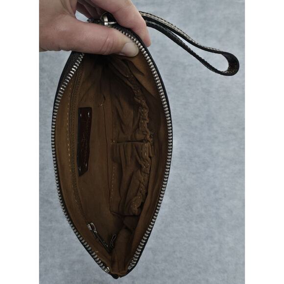 Patricia Nash CASSINI WRISTLET Italian Leather Tooled Turquoise Authentic, NWOT - Picture 4 of 9